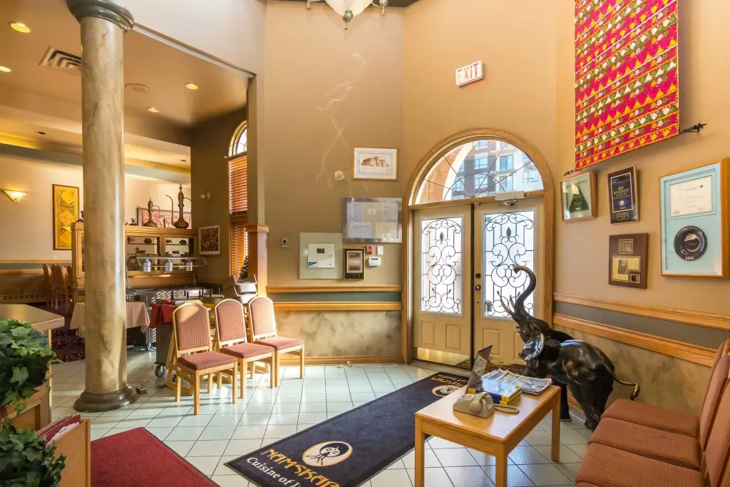 Front entrance and waiting area at Namskar in Calgary